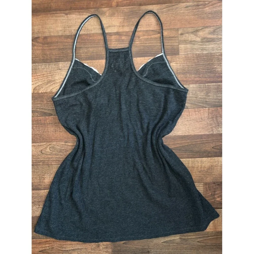 Charcoal and White Lace Sleep Cami
